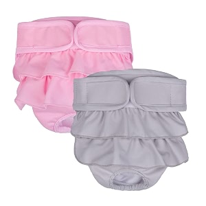 kutkut 2 pcs dog female diapers highly absorbent reusable doggie diapers washable dog panties diaper for dogs period dogs in heat period or incontinence xl waist 59cm - 69cm