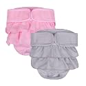 KUTKUT 2 Pcs Dog Female Diapers, Highly Absorbent Reusable Doggie Diapers, Washable Dog Panties Diaper for Dogs Period Dogs in Heat, Period or Incontinence (XL: Waist: 59cm - 69cm)