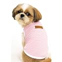 KUTKUT Classic Dog Striped Teeshirt Puppy Clothes for Small Dogs, Stretchy Summer Cotton Cat Vest Doggy Tank Top for Bichon, ToyPoodle, Papillon, Shihtzu & Cats (Size: L, Chest 45cm, Length 35cm)