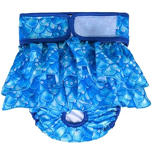 kutkut dog diapers female no leak washable female dog diapers highly absorbent diapers for dogs females in heat incontinence excitable urination or period reusable dog skirt diapers size m