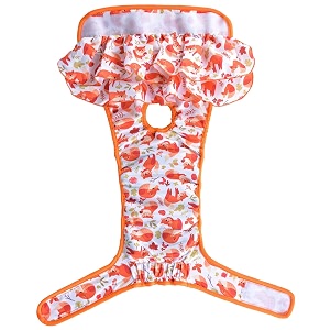 kutkut 2 pcs female dog adjustable diapers washable reusable super absorbency leak-proof dog nappie dresses for dogs in heat period or excitable urination sanitary panties dress size xl
