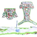 KUTKUT 2 Pcs Female Dog Adjustable Diapers Reusable Washable Super Absorbency Leak Proof Dog Nappie Dresses for Dogs in Heat, Period or Excitable Urination, Sanitary Panties (Size: S)