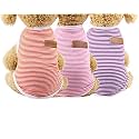KUTKUT 3 Pcs Dog Striped T-Shirt Puppy Clothes for Small Dogs, Stretchy Summer Cotton Cat Vest Doggy Tee Tank Top for Shihtzu, ToyPoodle, Lhasa, Bichon etc (Size: XL, Chest 50cm, Length 40cm)