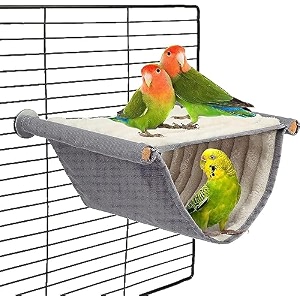 kutkut winter warm bird nest bed hanging hammock snuggle hut parrot house tent toy bird cage perch for parakeet budgies cockatiels lovebird cockatoo finch hamster size s