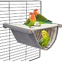 KUTKUT Winter Warm Bird Nest Bed Hanging Hammock Snuggle Hut Parrot House Tent Toy Bird Cage Perch for Parakeet Budgies Cockatiels Lovebird Cockatoo Finch Hamster (Size: S)
