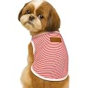 KUTKUT Classic Dog Striped Shirt Cat Clothes for Small Dogs, Stretchy Summer Cotton Cat Vest Doggy Tee Tank Top for Cavalier King, French Bulldog, Pug etc (Size: 2XL, Chest: 55cm, Length: 45cm)