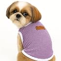 KUTKUT Classic Dog Striped Shirt Puppy Clothes for Small Dogs, Stretchy Summer Cotton Cat Vest Doggy Tee Tank Top for Shihtzu, ToyPoodle, Bichon, Pekingese &amp; Cats (Size: L, Chest 45cm, Length 35cm)