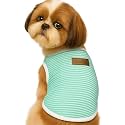 KUTKUT Classic Dog Striped TShirt Cat Clothes for Small Dogs, Stretchy Summer Cotton Cat Vest Doggy Tank Top For Cavalier King, Lhasa Apso, French Bulldog, Pug etc (Size: 2XL,Chest: 55cm, Length:45cm)