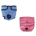 KUTKUT Combo of 2 Reusable &amp; Washable Pet Cotton Physiological Pants | Adjustable Menstruation Underwear for Female Dog in Heat Period (Size: XL, Adjustable Waist: 50-75cm)