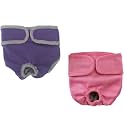 KUTKUT Washable Female Dog Diaper &amp; Reusable Physiological Pant, Adjustable and Comfortable Menstruation Pant for Girl Dog in Period Heat (Size: L, Adjustable Waist: 42-60cm)