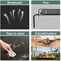 KUTKUT Cooling Elevated Dog Bed, Portable Durable Summer Frame Raised Pet Cot with Washable & Breathable Mesh | Cot Bed for Extra Large Medium Small Dogs for Camping or Beach (S)
