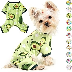 kutkut polycotton blend dog cat romper pjs spring summer autumn dog clothes for puppies miniature dogs cats girl-boysoft stretchy kitten clothes size schest 35cmlength 25cmmulticolor1 count