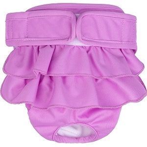 kutkut dog diapers female washable dog diapers highly absorbent reusable doggie diapers for dog period panties dresses for dogs in period heat or excitable urination l waist 50cm - 59cm