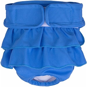 kutkut dog female diapers highly absorbent reusable doggie diapers washable dog panties for dogs period diapers dresses for dogs in period heat or excitable urination l waist 50cm - 59cm