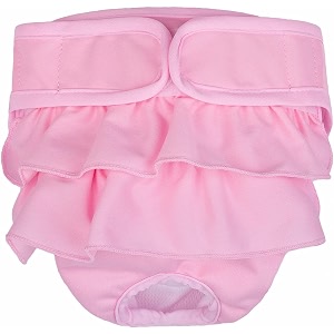 kutkut dog female diapers washable dogs diapers highly absorbent reusable doggie diapers for dog period panties dresses for dogs in heat period or incontinence xl waist 59cm - 69cm
