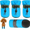 KUTKUT Dog Shoes for Hot Pavement | Pack of 4pcs Anti-Slip Dog Boots with Reflective Stripe &amp; Comfortable Soft Soled Skidproof for Shihtzu, Poodle, Lhasa Apso, Bichon, King Charls etc (Size: 5)