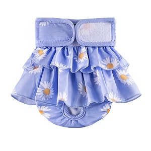 kutkut female dog adjustable diapers reusable washable super absorbency leak-proof dog nappie dresses for dogs in heat period or excitable urination sanitary panties dress size xl