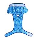 KUTKUT Female Dog Adjustable Diapers Reusable Washable Super Absorbency Leak-Proof Mermaid Pattern Nappie Dress for Dogs in Heat, Period or Excitable Urination, Sanitary Panties (Size: S)