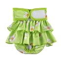 KUTKUT Female Dog Adjustable Diapers Washable Reusable Super Absorbency Leak-Proof Dog Nappie Dresses for Dogs in Heat, Period or Excitable Urination, Sanitary Panties Dress (Size: L)