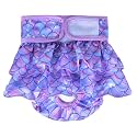 KUTKUT Female Dog Diapers, No Leak Washable Female Dog Diapers, Highly Absorbent Diapers for Dogs Female in Heat, Incontinence, Excitable Urination or Period Reusable Dog Skirt Diapers (Size: S)