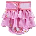 KUTKUT Female Large Dog Diapers Adjustable Washable Reusable Super Absorbency Leak-Proof Dog Nappie Dresses for Dogs in Heat, Period or Excitable Urination, Sanitary Panties Dress (Size: XXL)