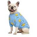 KUTKUT Fleece Dog Shirt, Soft Flannel Dog Sweatshirt Clothes For Medium Dogs, Cute Duck Winter Party Dress Up Clothes For French Bulldog, Corgi, Pug Etc(Size: Xxl, Chest: 68 Cm) - Blue