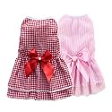 KUTKUT Pack Of 2 Frock Dress For Small Dog Girl Puppy Clothes Female Princess Tutu Striped Skirt Summer Shirt For Shihtzu,Bichon,Toypoodle Cat Pet Apparel (Size: Xl,Adjustable Chest: 50Cm,Multicolor)