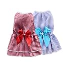 KUTKUT Pack Of 2 Striped Dress For Small Dog Cat Girl Puppy Clothes Female Princess Tutu Frock Skirt Summer Shirt For Shihtzu, Toypoodle, Bichon Etc (Size: Xl, Adjustable Chest: 50Cm, Multicolor)