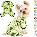 KUTKUT polycotton blend Small Dog Cat Bodysuit Pjs Spring Summer Autumn Dog Clothes for Puppies Cat Girl,Boy-Soft Stretchy Clothes for Shihtzu (Size:XL, Chest:50cm, Length:40cm, Multicolor, 1 count)