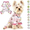 KUTKUT Small Dog Pajamas,Dog Pjs Spring Doggie Onesies Summer Pet Jammies Dogs Clothes for Puppies Dogs Girl,Cat Apparel Outfit(Size: 2XL,Chest: 55Cm,Length: 45Cm) Only for Small Breeds,Multi
