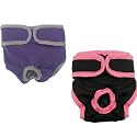 KUTKUT Combo of 2 Reusable Pet Cotton Physiological Pants, Washable Sanitary Pet Diaper| Adjustable Menstruation Underwear for Female Dog in Heat Period (Size: XL, Adjustable Waist: 50-75cm)