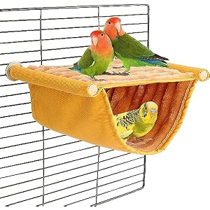kutkut winter warm bird nest bed hanging hammock snuggle hut parrot house tent toy bird cage perch for parakeet budgies cockatiels lovebird cockatoo finch hamster size s