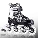 Kuxuan Boys Adjustable Inline Skates with Light up Wheels for Kids Youth