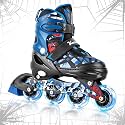 Kuxuan Boys Adjustable Inline Skates with Light up Wheels for Kids Youth
