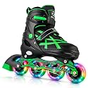 Kuxuan Boys Adjustable Inline Skates with Light up Wheels for Kids Youth