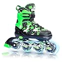Kuxuan Boys Adjustable Inline Skates with Light up Wheels for Kids Youth