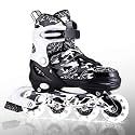 Kuxuan Boys Adjustable Inline Skates with Light up Wheels for Kids Youth