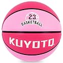 KUYOTQ Kids Toddler Youth Adult Size 3/4/5/6/7 Basketball 22/25.5/27.5/28.5/29.5" Thickened Rubber or Faux Leather Indoor Outdoor Basketball for Boys Girls Womens Mens Basket Ball Gifts