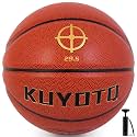 KUYOTQ Kids Toddler Youth Adult Size 3/4/5/6/7 Basketball 22/25.5/27.5/28.5/29.5" Thickened Rubber or Faux Leather Indoor Outdoor Basketball for Boys Girls Womens Mens Basket Ball Gifts