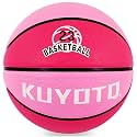 KUYOTQ Kids Toddler Youth Adult Size 3/4/5/6/7 Basketball 22/25.5/27.5/28.5/29.5" Thickened Rubber or Faux Leather Indoor Outdoor Basketball for Boys Girls Womens Mens Basket Ball Gifts