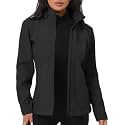 KVE Women's Hooded Softshell Jacket Fleece Lined Coat