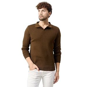 Kvetoo Full Sleeve Winter Wear Woolen Collar