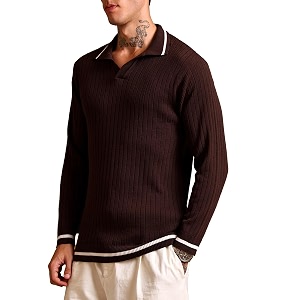 Kvetoo Full Sleeve Winter Wear Woolen Collar