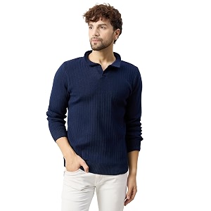Kvetoo Full Sleeve Winter Wear Woolen Collar