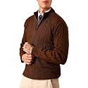 Kvetoo Men39s Wool High Neck Zipper Sweater