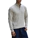 Kvetoo Men39s Wool High Neck Zipper Sweater