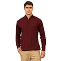Kvetoo Men39s Wool High Neck Zipper Sweater