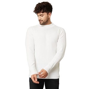Kvetoo Men High Neck Full Sleeve Winter