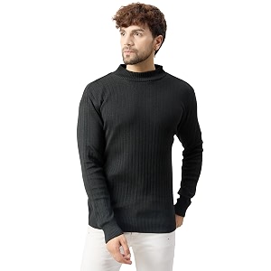 Kvetoo Men High Neck Full Sleeve Winter