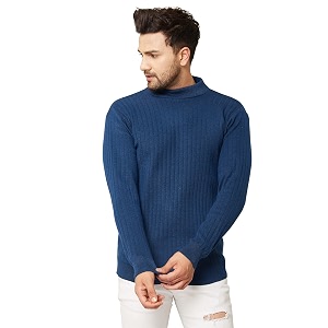 Kvetoo Men High Neck Full Sleeve Winter